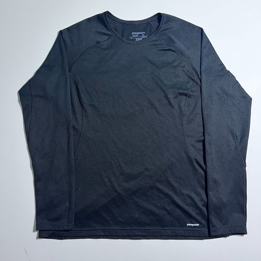 Patagonia Mens Capilene 3 Midweight Base Layer Crewneck Black 44421 Size M